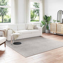 Områdetæpper Firkantet LUGO Creme og grå 240 x 240 cm Polyester