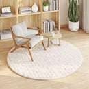 Områdetæpper Rund SIROLO Creme Ø 160 CM Polyester