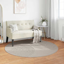 Områdetæpper Rund GALATI Creme Ø 120 CM Polyester