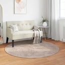 Områdetæpper Rund GALATI Beige Ø 160 CM Polyester