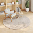 Områdetæpper Rund GALATI Beige Ø 160 CM Polyester