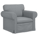 Sofa Sæt 2 pcs Lysegrå 155 x 82 x 80 cm Stof