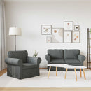 Sofa Sæt 2 pcs Mørkegrå 155 x 82 x 80 cm Stof