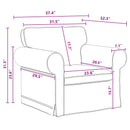 Sofa Sæt 2 pcs Mørkegrå 155 x 82 x 80 cm Stof
