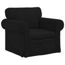 Sofa Sæt 2 pcs Sort 155 x 82 x 80 cm Stof