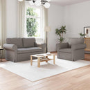 Sofa Sæt 2 pcs Gråbrun 155 x 82 x 80 cm Stof