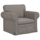 Sofa Sæt 2 pcs Gråbrun 155 x 82 x 80 cm Stof