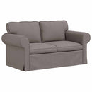 Sofa Sæt 2 pcs Gråbrun 155 x 82 x 80 cm Stof