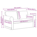 Sofa Sæt 2 pcs Gråbrun 155 x 82 x 80 cm Stof