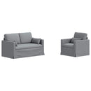 Sofa Sæt 2 pcs Lysegrå 139 x 78 x 80 cm Stof