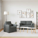 Sofa Sæt 2 pcs Mørkegrå 139 x 78 x 80 cm Stof