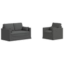 Sofa Sæt 2 pcs Mørkegrå 139 x 78 x 80 cm Stof