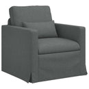 Sofa Sæt 2 pcs Mørkegrå 139 x 78 x 80 cm Stof