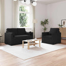 Sofa Sæt 2 pcs Sort 139 x 78 x 80 cm Stof