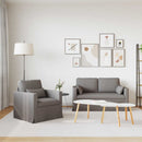 Sofa Sæt 2 pcs Gråbrun 139 x 78 x 80 cm Stof