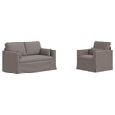 Sofa Sæt 2 pcs Gråbrun 139 x 78 x 80 cm Stof