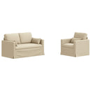 Sofa Sæt 2 pcs Creme 139 x 78 x 80 cm Stof