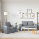 Sofa Sæt 2 pcs Lysegrå 162 x 80 x 82 cm Stof