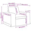 Sofa Sæt 2 pcs Lysegrå 162 x 80 x 82 cm Stof