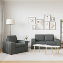 Sofa Sæt 2 pcs Mørkegrå 162 x 80 x 82 cm Stof