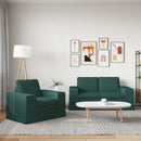 Sofa Sæt 2 pcs Mørkegrøn 162 x 80 x 82 cm Stof