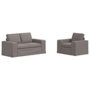 Sofa Sæt 2 pcs Gråbrun 162 x 80 x 82 cm Stof