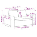 Sofa Sæt 2 pcs Gråbrun 162 x 80 x 82 cm Stof