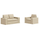 Sofa Sæt 2 pcs Creme 162 x 80 x 82 cm Stof