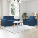 Sofa Sæt 2 pcs Blå 162 x 80 x 82 cm Stof