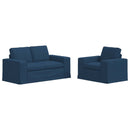 Sofa Sæt 2 pcs Blå 162 x 80 x 82 cm Stof