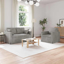 Sofa Sæt 2 pcs Lysegrå 138 x 78 x 80 cm Fløjl