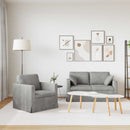 Sofa Sæt 2 pcs Lysegrå 138 x 78 x 80 cm Fløjl