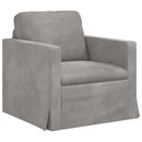 Sofa Sæt 2 pcs Lysegrå 138 x 78 x 80 cm Fløjl
