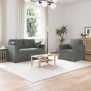 Sofa Sæt 2 pcs Mørkegrå 138 x 78 x 80 cm Fløjl