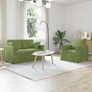 Sofa Sæt 2 pcs Lys grøn 138 x 78 x 80 cm Fløjl