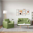 Sofa Sæt 2 pcs Lys grøn 138 x 78 x 80 cm Fløjl