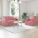 Sofa Sæt 2 pcs Lyserød 138 x 78 x 80 cm Fløjl