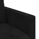 Sofa Sæt 2 pcs Sort 138 x 78 x 80 cm Fløjl