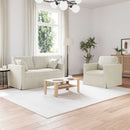 Sofa Sæt 2 pcs Creme 138 x 78 x 80 cm Fløjl