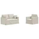 Sofa Sæt 2 pcs Creme 138 x 78 x 80 cm Fløjl
