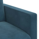 Sofa Sæt 2 pcs Blå 138 x 78 x 80 cm Fløjl