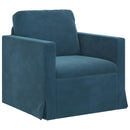 Sofa Sæt 2 pcs Blå 138 x 78 x 80 cm Fløjl