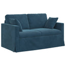Sofa Sæt 2 pcs Blå 138 x 78 x 80 cm Fløjl
