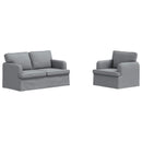 Sofa Sæt 2 pcs Lysegrå 144 x 80 x 85 cm Stof
