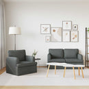 Sofa Sæt 2 pcs Mørkegrå 144 x 80 x 85 cm Stof
