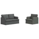 Sofa Sæt 2 pcs Mørkegrå 144 x 80 x 85 cm Stof