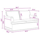 Sofa Sæt 2 pcs Mørkegrå 144 x 80 x 85 cm Stof