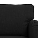 Sofa Sæt 2 pcs Sort 144 x 80 x 85 cm Stof