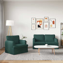 Sofa Sæt 2 pcs Mørkegrøn 144 x 80 x 85 cm Stof