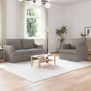 Sofa Sæt 2 pcs Gråbrun 144 x 80 x 85 cm Stof
